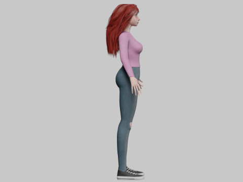 Cool pretty woman V35749 Model 3D