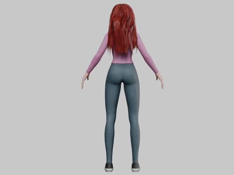Cool pretty woman V35749 Model 3D