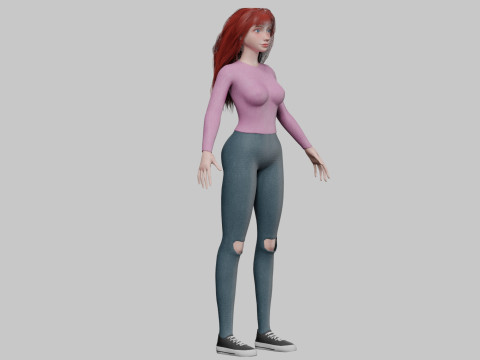 Cool pretty woman V35749 Model 3D