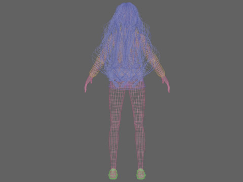 Cool sweet woman V39153 Model 3D