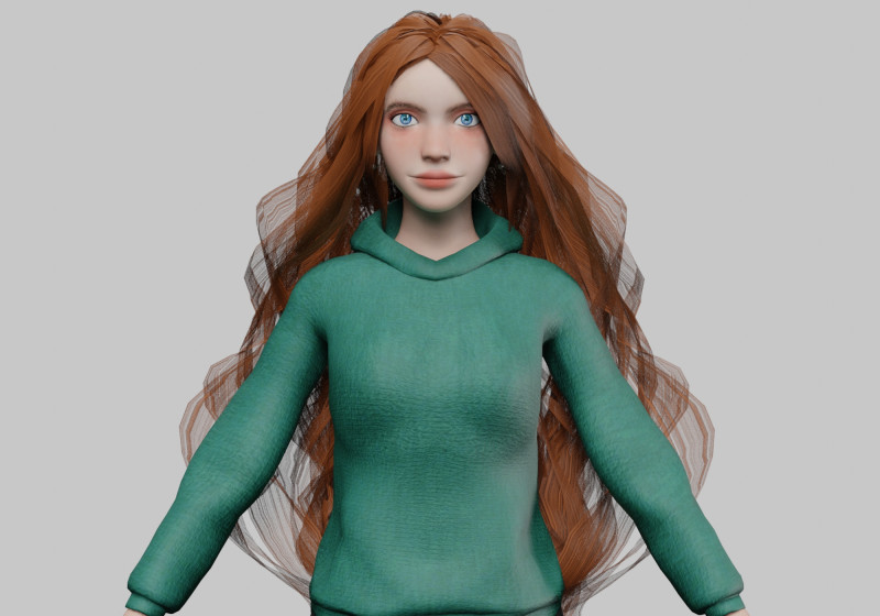 Cool sweet woman V39153 Model 3D .c4d .max .obj .3ds .fbx .stl .blend
