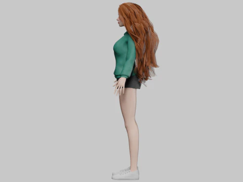 Cool sweet woman V39153 3D Model
