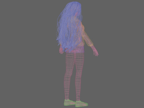 Cool sweet woman V39153 Model 3D