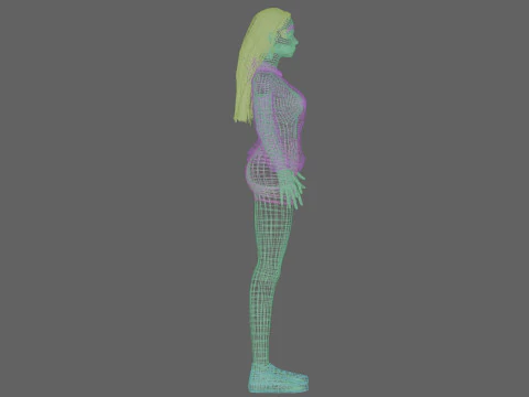Cute basic woman V32675 3D Model