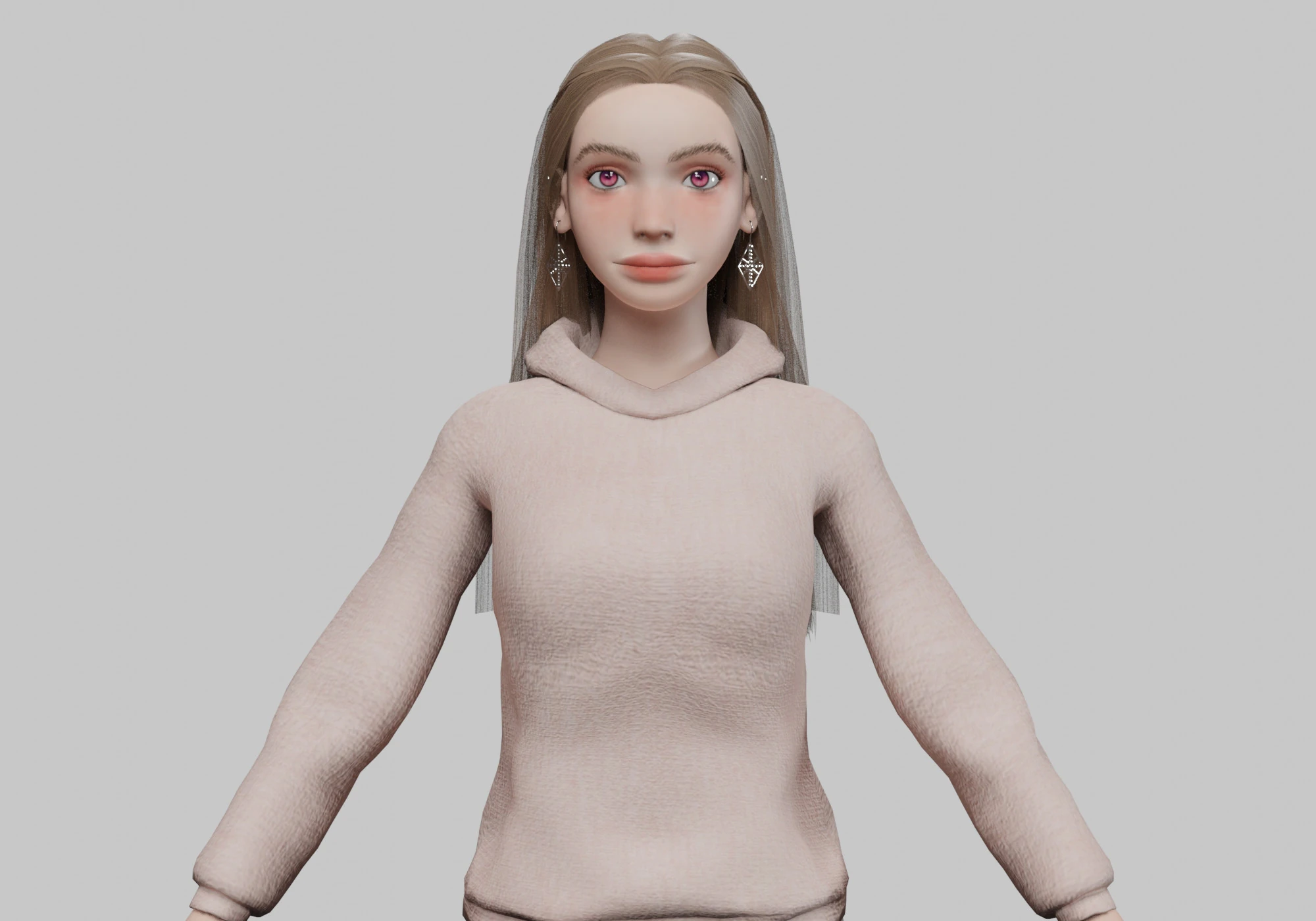 Cute basic woman V32675 3D Model .c4d .max .obj .3ds .fbx .stl .blend 