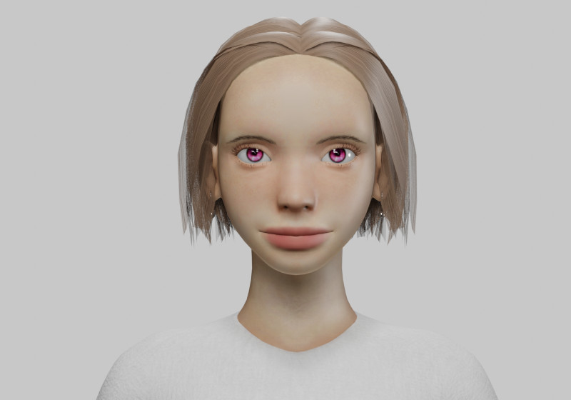 Cute beautiful woman V27391 Model 3D .c4d .max .obj .3ds .fbx .stl .blend 