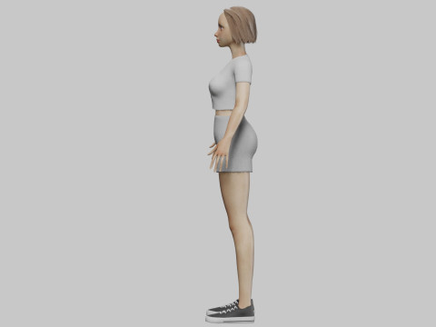 Cute beautiful woman V27391 Model 3D