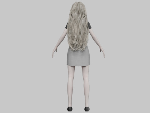 Cute classic woman V36484 3Dモデル
