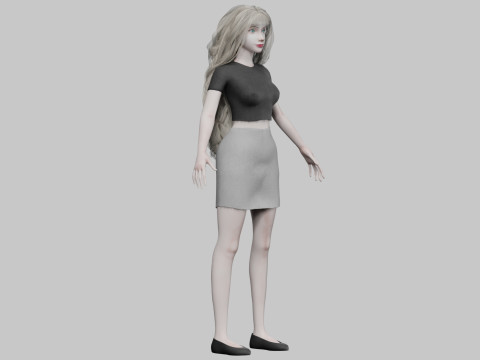 Cute classic woman V36484 3Dモデル