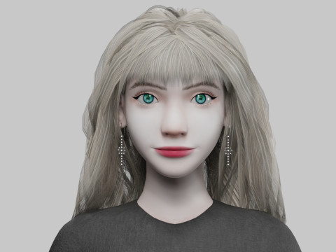 Cute classic woman V36484 3Dモデル