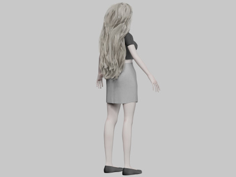 Cute classic woman V36484 3Dモデル