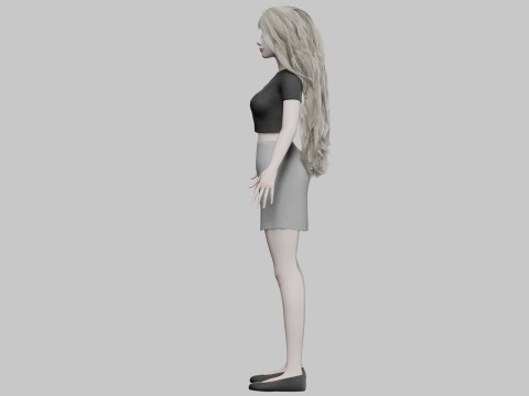 Cute classic woman V36484 3Dモデル