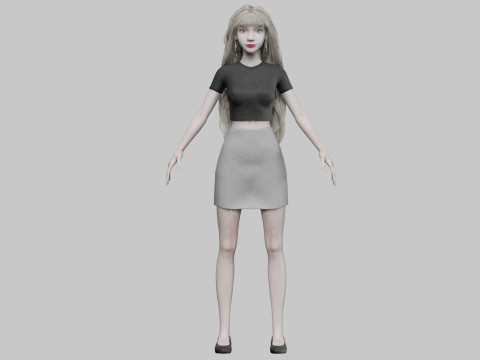 Cute classic woman V36484 3Dモデル