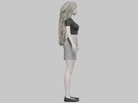 Cute classic woman V36484 3Dモデル
