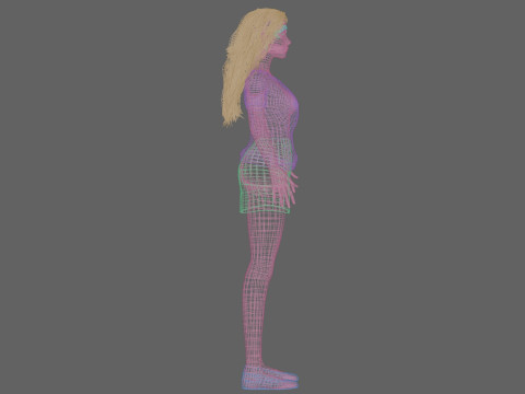 Cute cool woman V30229 3D Model