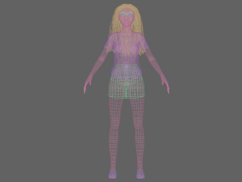 Cute cool woman V30229 3D Model