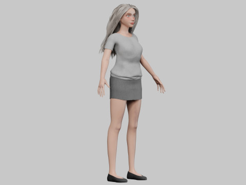 Cute cool woman V30229 3D Model