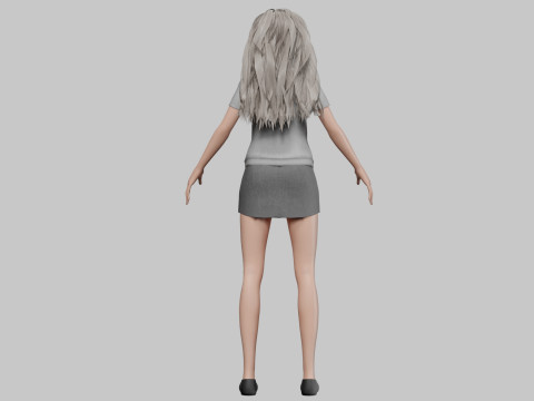 Cute cool woman V30229 3D Model