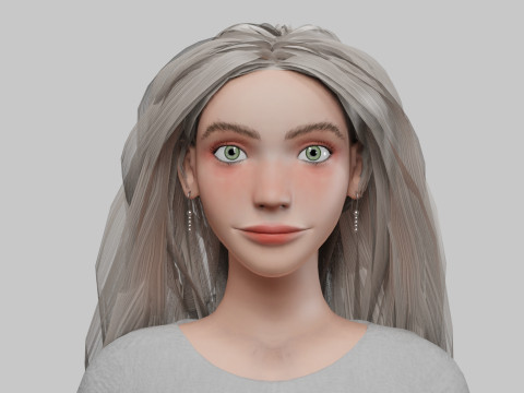 Cute cool woman V30229 3D Model
