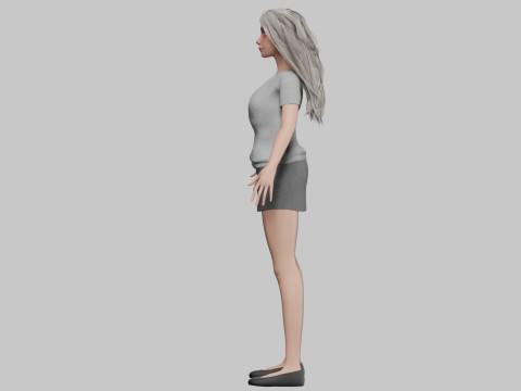 Cute cool woman V30229 3D Model