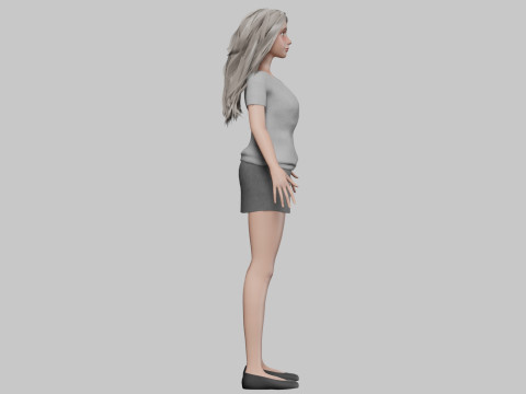 Cute cool woman V30229 3D Model