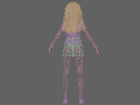 Cute cool woman V30229 3D Model