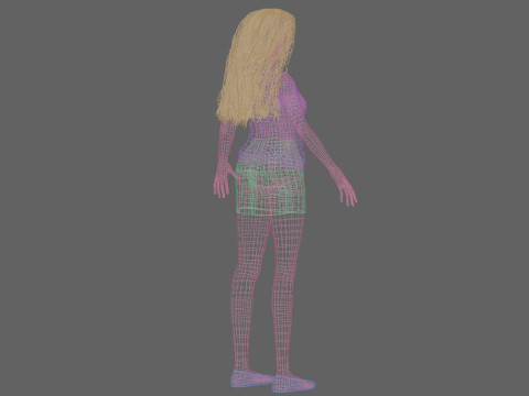 Cute cool woman V30229 3D Model