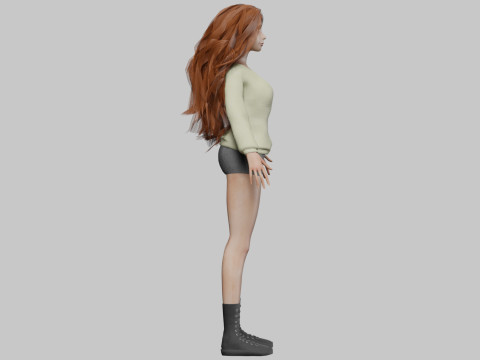 Cute lovely woman V40401 3D-Modell