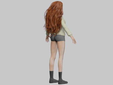 Cute lovely woman V40401 3D-Modell
