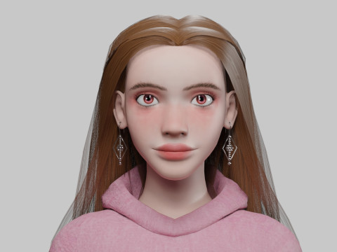Cute pretty woman V32543 Modelo 3D
