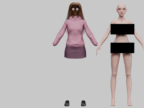 Cute pretty woman V32543 Modelo 3D