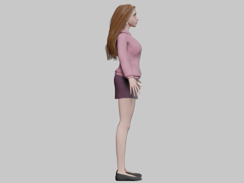 Cute pretty woman V32543 Modelo 3D