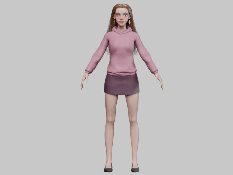 Cute pretty woman V32543 Modelo 3D
