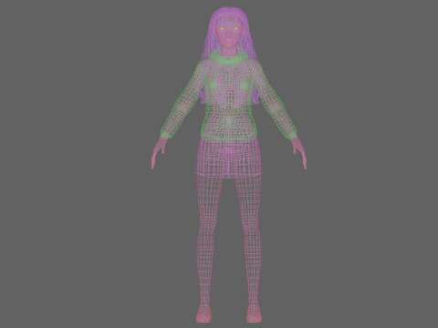 Cute pretty woman V32543 Modelo 3D