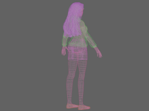 Cute pretty woman V32543 Modelo 3D