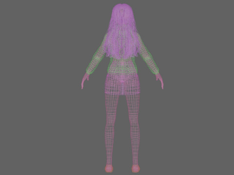 Cute pretty woman V32543 Modelo 3D