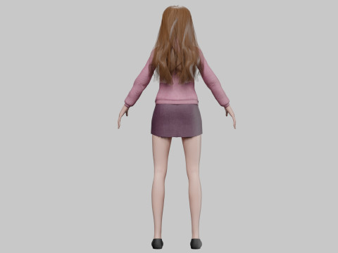 Cute pretty woman V32543 Modelo 3D