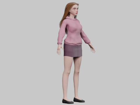 Cute pretty woman V32543 Modelo 3D