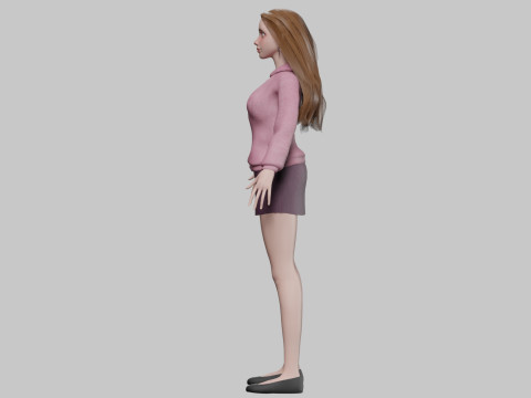 Cute pretty woman V32543 Modelo 3D