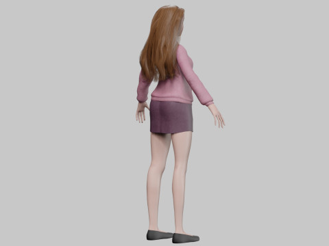 Cute pretty woman V32543 Modelo 3D