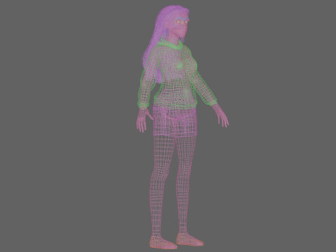 Cute pretty woman V32543 Modelo 3D