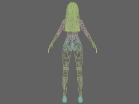 Cute standard woman V28971 3D Model