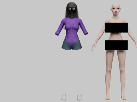 Cute standard woman V28971 3D Model