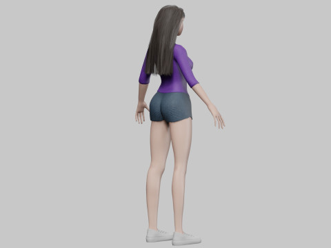 Cute standard woman V28971 3D Model