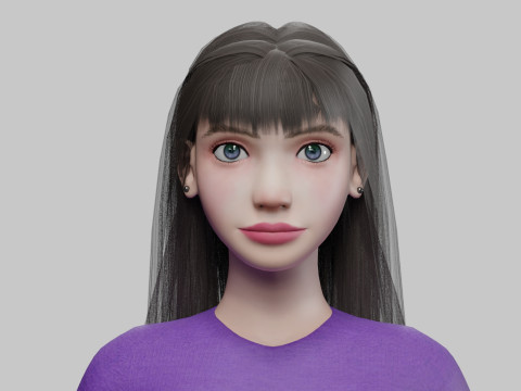 Cute standard woman V28971 3D Model
