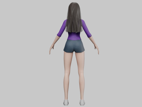Cute standard woman V28971 3D Model
