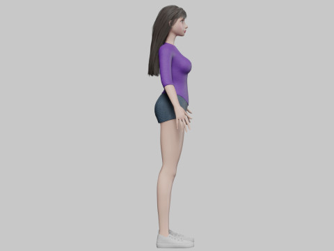 Cute standard woman V28971 3D Model
