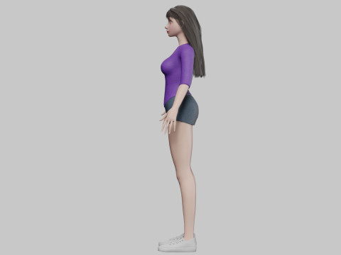 Cute standard woman V28971 3D Model