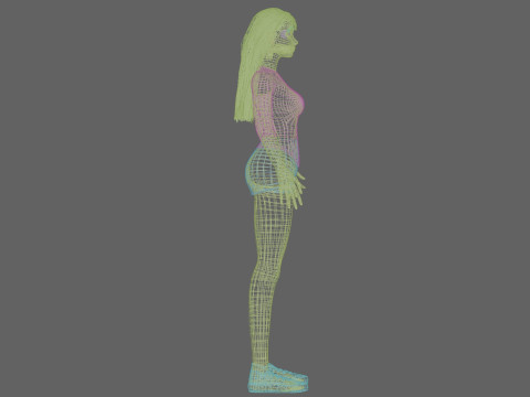 Cute standard woman V28971 3D Model