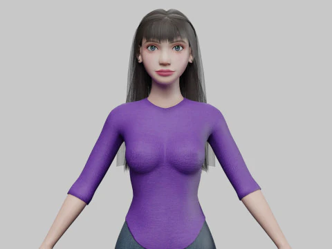 Cute standard woman V28971 3D Model